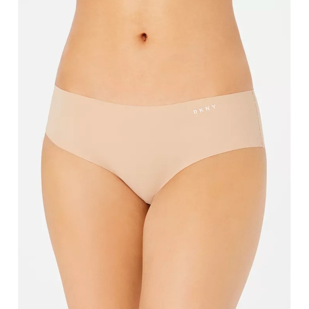 DKNY Litewear Cut Anywear Logo-Printed Hipster Underwear DK5028 Size M Nude